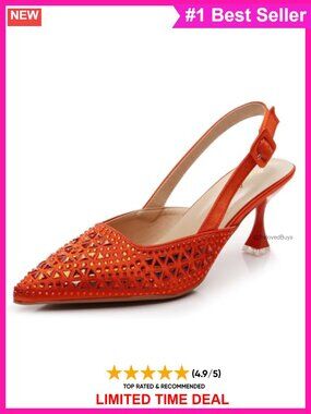 Slingback Kitten Heel Pointed Toe Dress Pumps